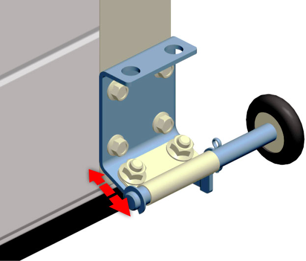 Upgrading of the bottom roller brackets applied for garage sectional