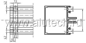 Пробивка в уплотнительных пазах ригеля сквозных овальных отверстий Пробивка в уплотнительных пазах ригеля сквозных овальных отверстий